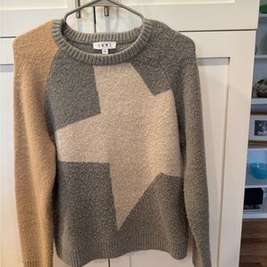 THML Gray and Tan Star Sweater